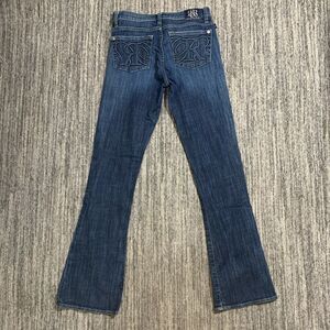 Rock & Republic Womens 6 Kasandra Low Rise Boot Cut Denim Jeans Blue Y2K‎ Unique